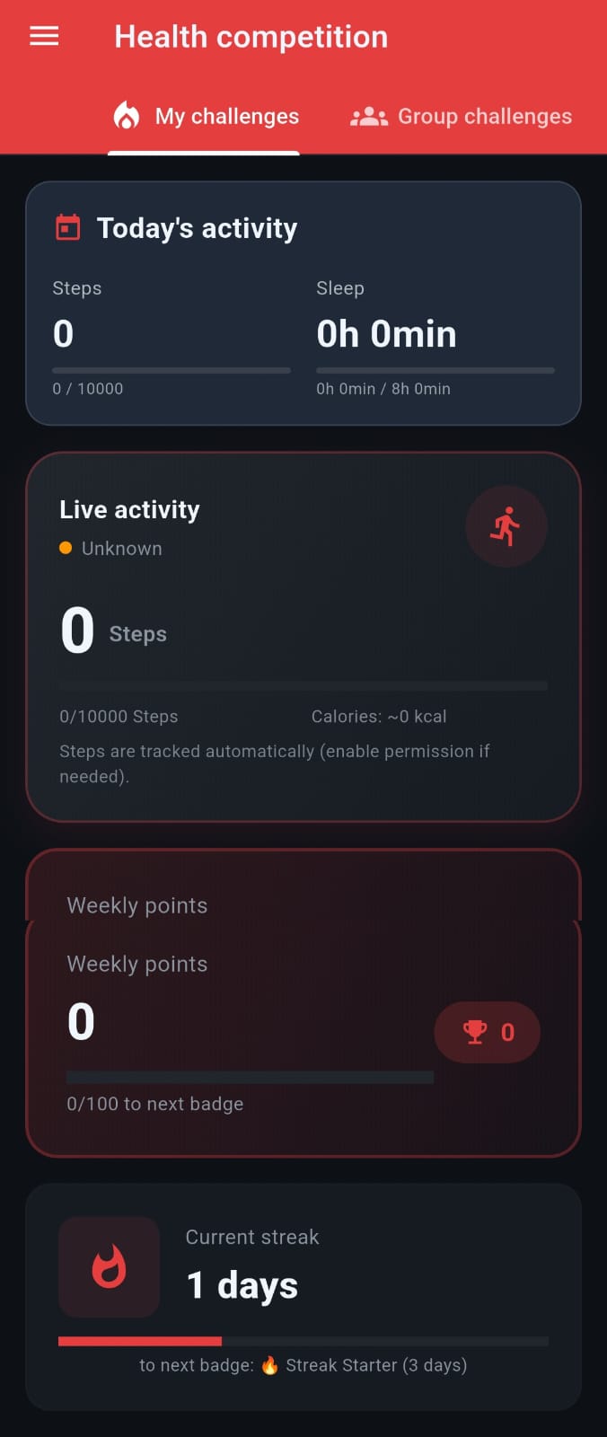 HemoAI challenges screen